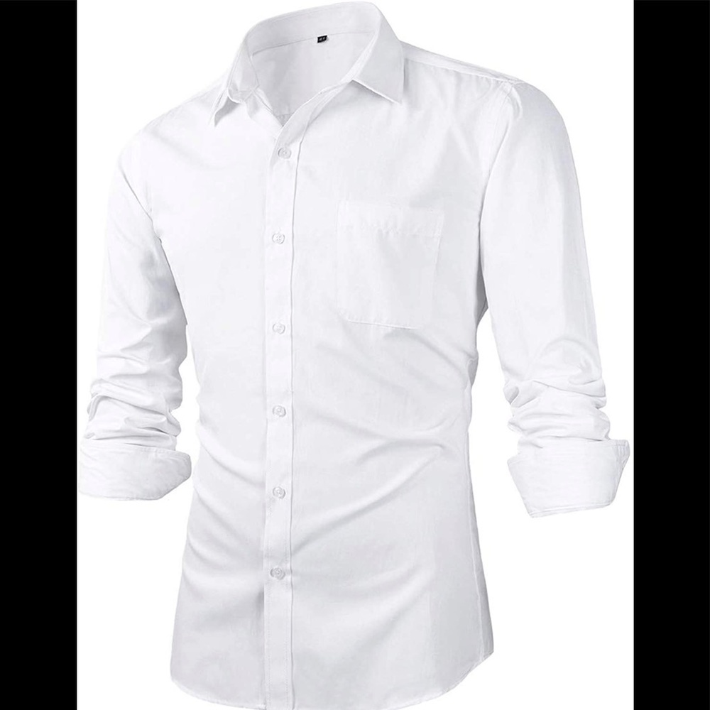 BRAND NEW STYLISH MENS SLIM FIT COLLAR BUTTON DOWN SHIRT NWT